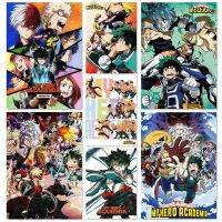 อะนิเมะญี่ปุ่น My Hero Academia โปสเตอร์-มังงะธีมผ้าใบ Wall Art-เหมาะสำหรับตกแต่งห้องเด็ก &amp; ของขวัญ