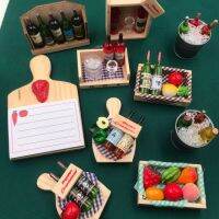 Mini Red Wine Fruit Ornaments Candy Toys Refrigerator Stickers Bottle Wooden 3d Cute Decoration Cartoon diy Magnetic