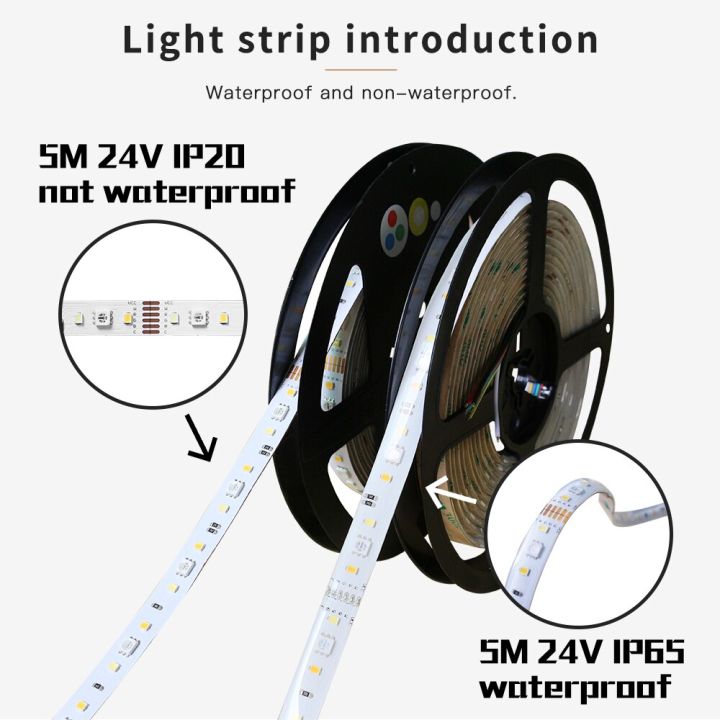 ไฟแถบไฟ-led-yinggledopto-rgbct-rgb-www-cw-dc12-24v-5เมตร-ip65กันน้ำ-ip20ไม่ใช่-rgb-กันน้ำ-smd-5050-smd-2835