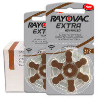 60 PCS/1 box Hearing Aid Batteries RAYOVAC EXTRA-A312/312/PR41 Zinc Air batterie 1.45V Size 312 Diameter 7.9mm Thickness 3.6mm