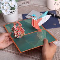 3D Hummingbird Pop Up Card Mothers Day Anniversary Birthday Gift Greeting Cards for Mom Wife Greeting Cards