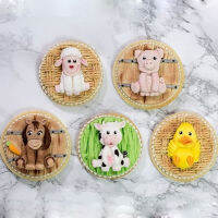 Animals Silicone Mold DIY Baby Party Cupcake Topper Fondant Cake Decorating Tools Lion Sheep Candy Clay Chocolate Gumpaste Mould