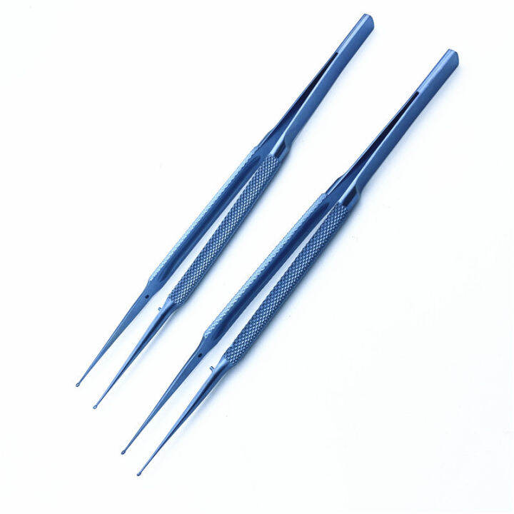 Ring Tip Forceps Ophthalmic Tweezers Micro Fine Whole Ring Tip 14/18cm