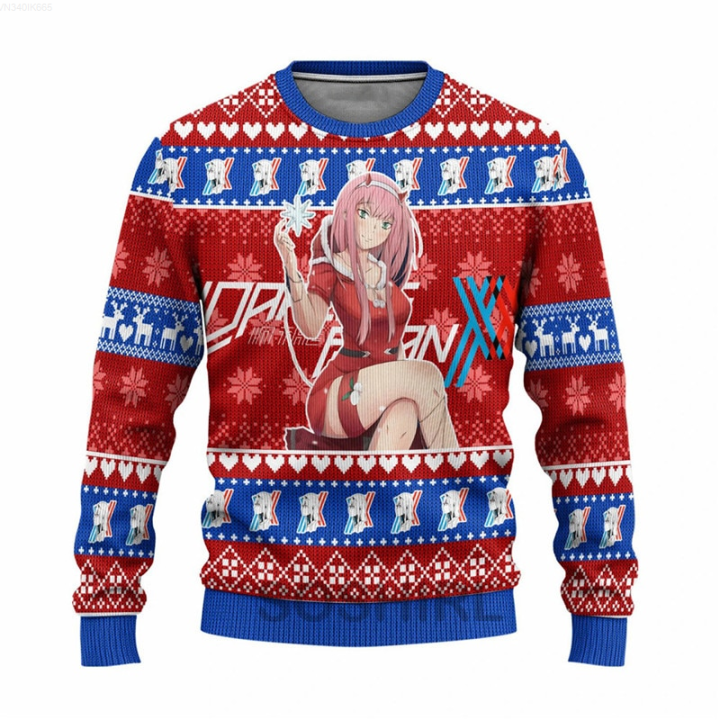 Christmas Anime Ahegao Ugly Christmas Sweater - GearSG