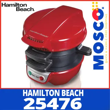 Hamilton Beach Breakfast Sandwich Maker with Egg Cooker Ring, Customize  Ingredients, Red, 25476 