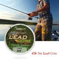 【CC】 Lixada 35lb / 45lb 55lb 5m Fishing Leadcore Braided Camouflage Carp Hair Rigs Lead Core Tackle Lineas de pesca