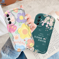 Rixuan เคส A24 Samsung A04e A14 A13 A04 A10S M23 A30s A21s A12 A02s 3D ดีไซน์ใหม่ A32ขอบโค้งงอฝาครอบโทรศัพท์ TPU