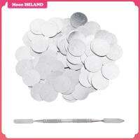 Moon ISILAND สติ๊กเกอร์โลหะ25มม. 100สำหรับเครื่องสำอางจำพวกแป้งสีทาแก้มชุดอายแชโดว์แม่เหล็ก + Depotting