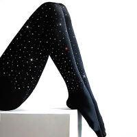 Adult Children Rhinestone Figure Skating Pants Pantyhose Gymnastics Ice Skating Pant Socks Shining Girls Tights Fitness Leggings