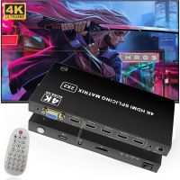 2X2ตัวควบคุมวิดีโอติดผนัง4K HDMI VGA วิดีโอทีวีประมวลผลผนังควบคุม1X2 1X3 1X4 3X3ภาพประกบคอนโทรลเลอร์การแสดงผล