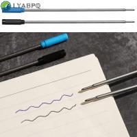 LYABPQ หัวปากกาโลหะขนาดกลางสำหรับสำนักงานอุปกรณ์การเขียน5ชิ้น/ล็อตเติมปากกาลูกลื่นสีฟ้า/หมึกดำ