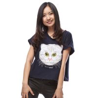 ราคาถูกBrainstorm Cat Crop (NAVY BLUE)S-5XL