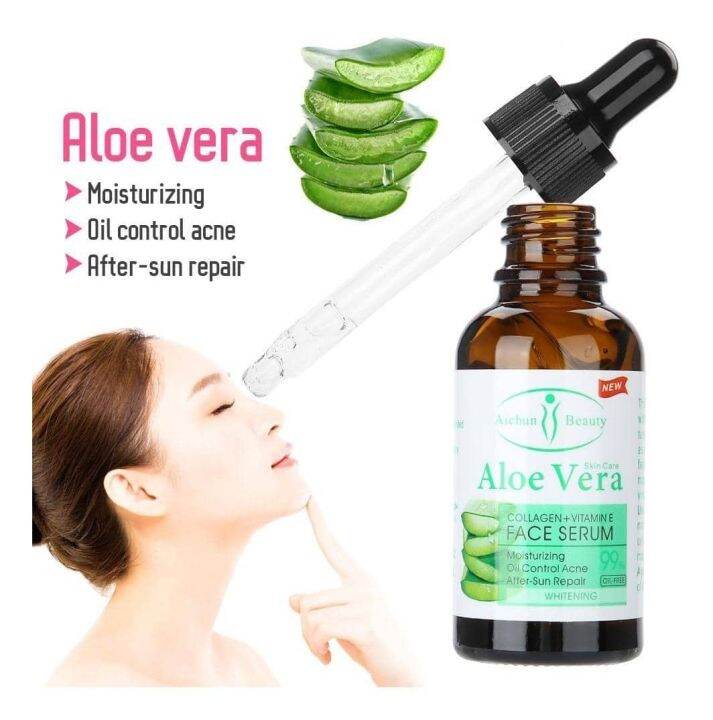 JOS Beauty Organic Aloe Vera Collagen Face Serum For All Skin Collagen