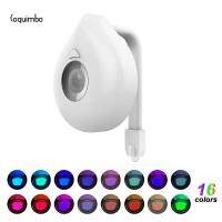 Coquimbo 16 Colors Motion Sensor Toilet Light Battery Operated Backlight For Toilet Bowl Fit For Any Toilet Bathroom Night Light Bulbs  LEDs HIDs