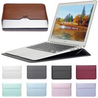 13 14 15 Inch Envelope Pouch PU Leather Laptop Sleeve For iPad D15 Matebook 14 HP Computer Case with Stand