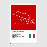 Mugello วงจรโลหะป้ายคลับห้องนั่งเล่นโปสเตอร์ดีบุกตกแต่งผนัง