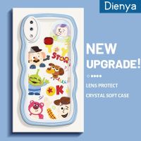 Dienya เคส M01s ปลอกสำหรับ Samsung A10s ลายการ์ตูนน่ารักนาซ่าบัซไลท์เยียล์ใหม่ Colour Macaron โบกขอบกันกระแทกแบบใสนิ่มเคสมือถือกล้องเก๋ไก๋ฝาครอบป้องกันซิลิกาเจล