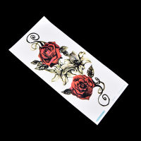 hedeguoji?New Fake Temporary Tattoo Sticker Red Rose Flower Arm Body Waterproof Women Art