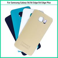 ใหม่สำหรับ SAM Galaxy S6 Edge Plus G920 G925 G928ฝาหลังแบตเตอรี่ S6แผงประตูแก้วด้านหลังเคสพร้อมกาว LHG3764อะไหล่ทดแทน