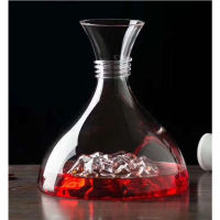 Hand-made Lead-free Crystal Glass Wine Decanter Creative Wine Dispenser Transparent Iceberg Decanter for Household Bar