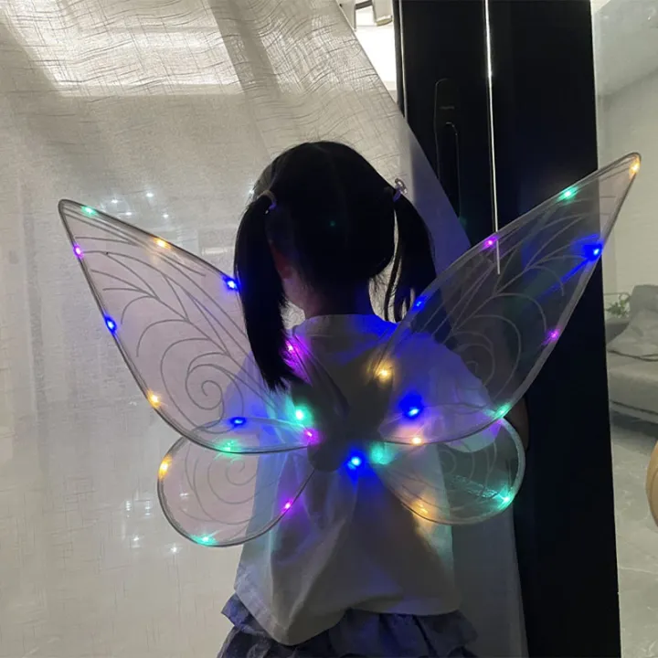 Pickmine 2022 new Fairy Electric Wing Sparkling Glowing Wings Butterfly ...