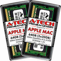 A-Tech Components A-Tech 64GB Kit (2x32GB) DDR4 2666MHz RAM for Apple 2019 &amp; 2020 iMac 27 inch (iMac19,1 iMac20,1 iMac20,2), 2018 Mac Mini | PC4-21300 SO-DIMM 260-Pin Memory Upgrade