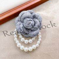 【hot sale】 ๑✶ B36 Fashion Women Elegant Korean Style Camellia Pearl Brooches Pins Fashion Cloth Flower Wedding Party Exquisite Brooch Pin Badges