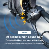 Bicycle Electric Bell USB Charging 80dB MTB Road Bike Ring Sound Warning Electric Bell Horn For 22 31.8mm Handlebar Bike Bell