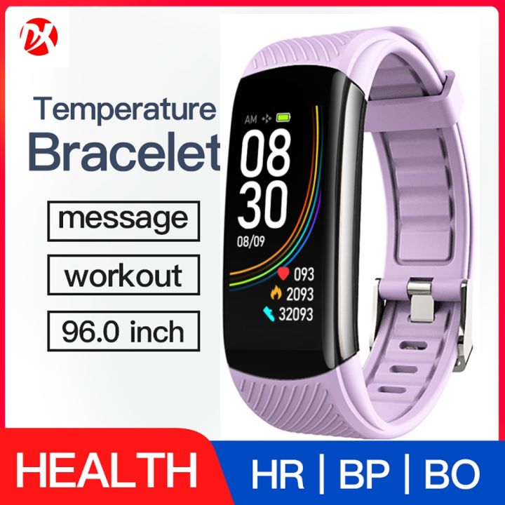 Bracelet Body Temperature Black - Đồng hồ thông minh