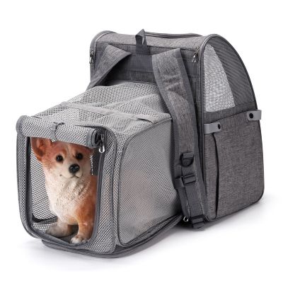 №❀♟ Multifunctions Large Capacity Pet Outdoor Double Shoulders Bags Portable Foldable Puppy Carrier Cat Backpack Accessories