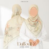 ผ้าคลุม ฮิญาบเหลี่ยมพรีเมียม ผ้าคอตตอนวอยล์(บาวา) Inaya Voile (Daffodil) by Imallis