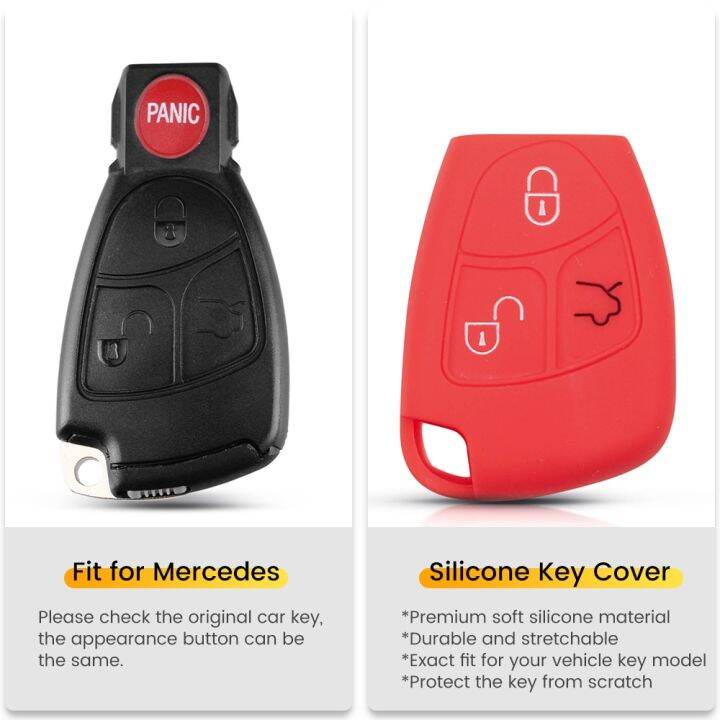 keyyou-for-mercedes-benz-cl55-cl600-cl65-c230-c240-c280-c320-3ปุ่มซิลิโคนปลอกอุปกรณ์ป้องกันฝาครอบกุญแจรีโมต