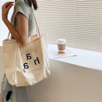 Summer big bag women 2023 new trendy original niche Mori large-capacity ins wind single-shoulder canvas bag 【BYUE】