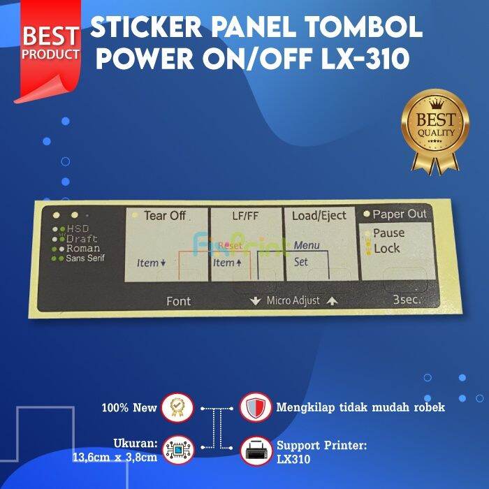 Sticker Panel Printer E LX310 Sticker Tombol Power ON OFF LX-310 New ...