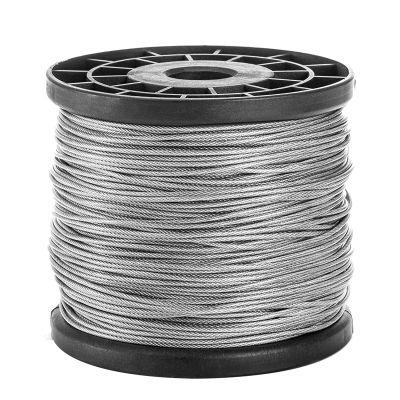 1/16Inch X 500Feet Wire Rope Cable, Braided Wire Stranded Rope Outdoor Clothesline Aircraft Cable for Trellis