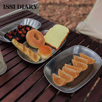 ISSI Diary 304สแตนเลสจานอาหารค่ำจานสลัดจานเสิร์ฟสำหรับ Home Kichten Outdoor Camping Snack พิซซ่า BBQ