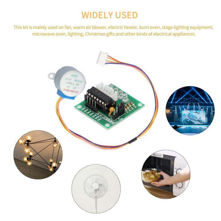 สเต็ปเปอร์มอเตอร์ลดแรง28byj48-5v-4เฟส5สายสเต็ปเปอร์มอเตอร์ส่วนประกอบลดความเร็ว5ชิ้นสำหรับชิปไดรเวอร์-uln2003ธรรมดาสำหรับงานอุตสาหกรรม