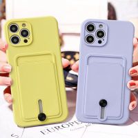 Original Silicone Slide Card Bag Phone Case For iPhone 14 13 11 12 Pro Max XR XS X 7 8 Plus SE 2 Lens Protector Shockproof Cover