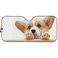 Cute Universal Sunshade for Car Sun and Heat Reflector Fit for Most Auto Cute Cartoon Corgi Print Windshield Sun Visor