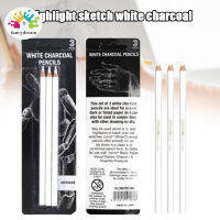 fancydream 3pcs White Charcoal Pencils for Sketch Carbon Pens Sketch Tools Art Tools White Charcoal Pencil Sketch drawing 3pcs convenient Charcoal whi