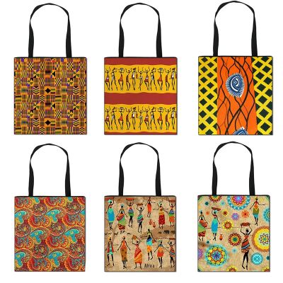 African Women Style Handbag Afro LadiesTraditional Printing Top-Handle Bags for Females Shopping Bag Girls Shoulder Tote Bag