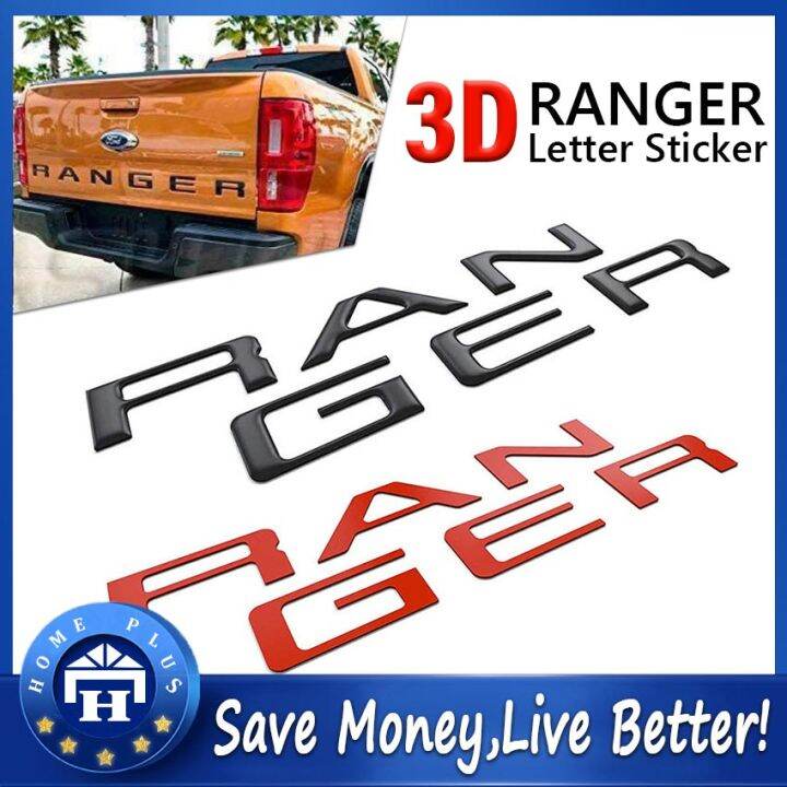 【Local delivery】 Ford Ranger Tailgate Insert Letters 3D Raised Decals ...