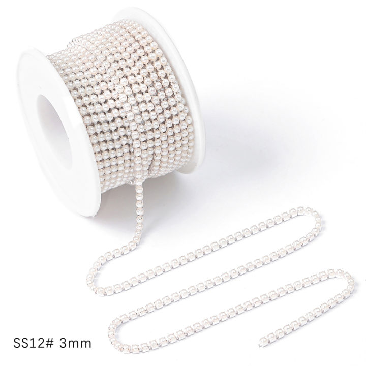 1หลา-ม้วน-ss6-ss12ไข่มุก-rhinestone-chain-sew-on-กาว-rhinestones-trim-ถ้วยสำหรับเสื้อผ้า-diy-chain-อุปกรณ์เสริม