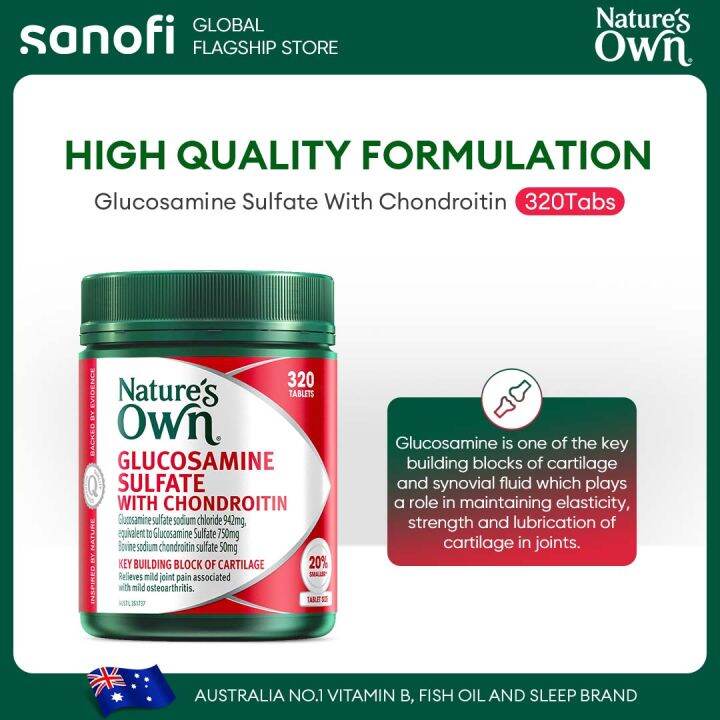 Nature’s Own Glucosamine Sulfate With Chondroitin Help Reduce Cartilage