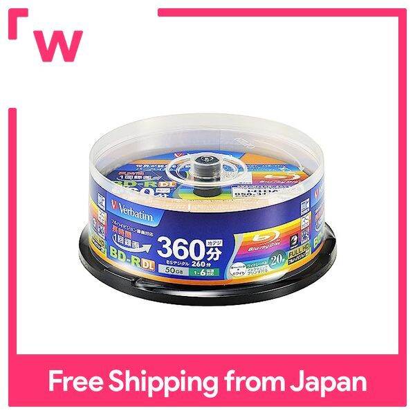 Verbatim Bluray Disc BDR DL 50GB SingleSided Dual Layer 16x 20 Discs White Disc