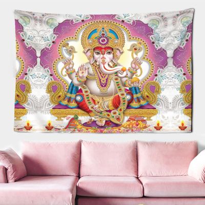 【YF】 Elephant Mandala Tapestries Multiple Sizes Wall Hanging Ganesha Tapestry Walls Decor Polyester Fabric Home