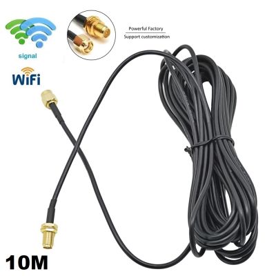 RP SMA Male to Female Wifi Antenna Connector Extension Cable ยาว 10 เมตร