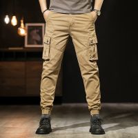 ☬✑✌ Khaki Pants Men Spring and Autumn Trouser Harajuku Japan Style Casual Ankle Length Tactical Cargo 2022