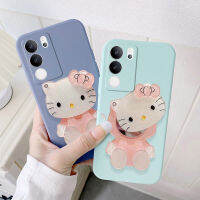 เคสVivo V29 5Gล่าสุดการออกแบบสีมาการองพร้อมกระจกแต่งหน้าซิลิโคนอ่อนนุ่มเคสโทรศัพท์Vivo V29 5Gฝาครอบโทรศัพท์หรูหรา