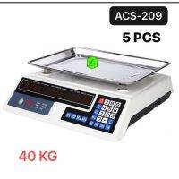 [คุณภาพดี] ตาชั่งดิจิดอล ACS-209 อิเล็กทรอนิกส์ขนาด 40 KG เป็นอิเล็กทรอนิกส์ที่ถูกต้อง ชาร์จแบตเก็บไว้ใช้ได้เสียบไฟบ้านได้